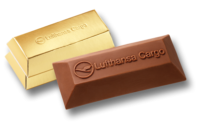 Bespoke chocolate gold bars midi, 50g