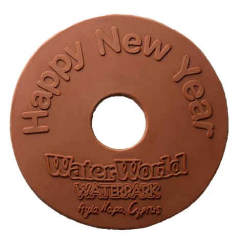 Schoko-CD mit geprägtem Logo, 12 cm, in der Schachtel