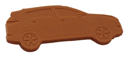Auto aus Schokolade nach Kundenmodell, Vollmilch