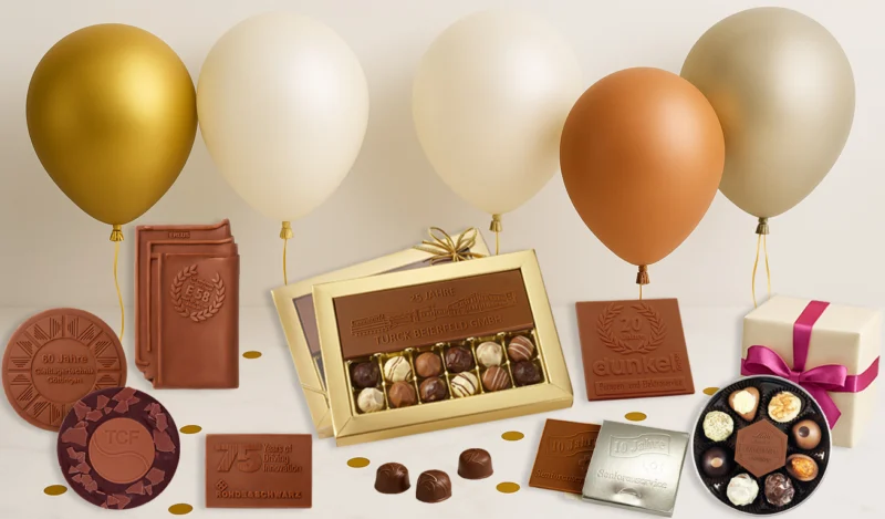 Chocolate advent calendar with company logo