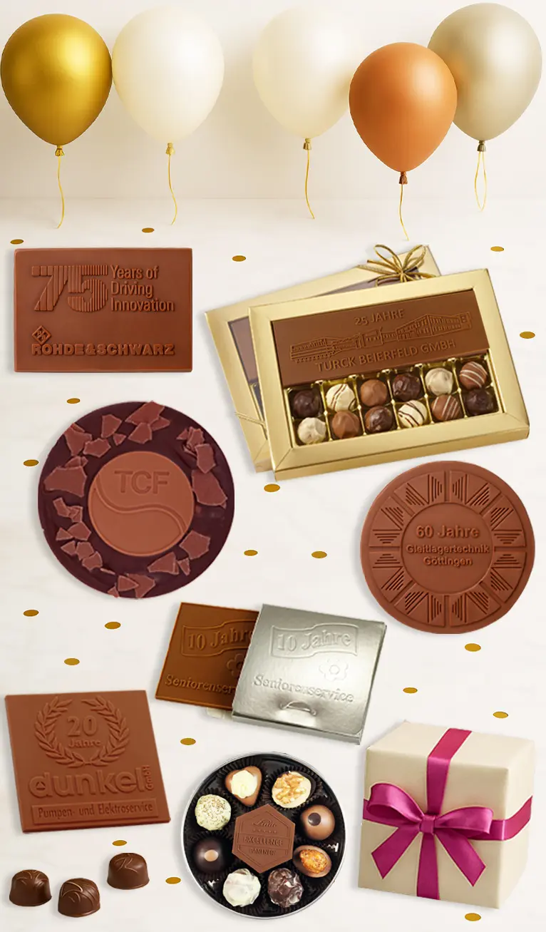 Chocolate advent calendar with company logo